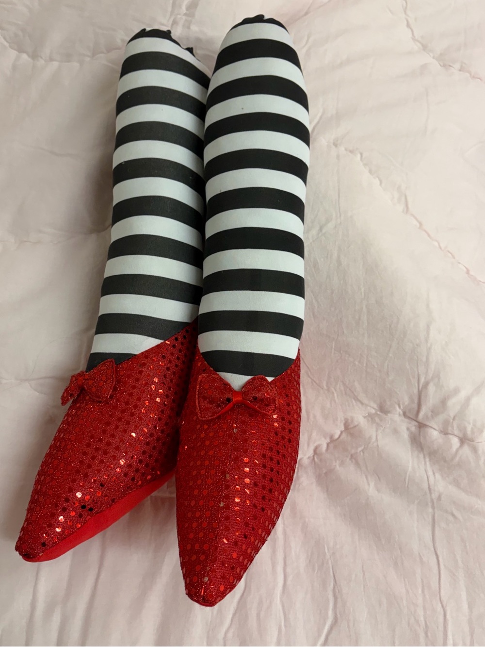 Wizard of Oz Legs with Ruby Slippers Wicked Plush Decoration Prop
